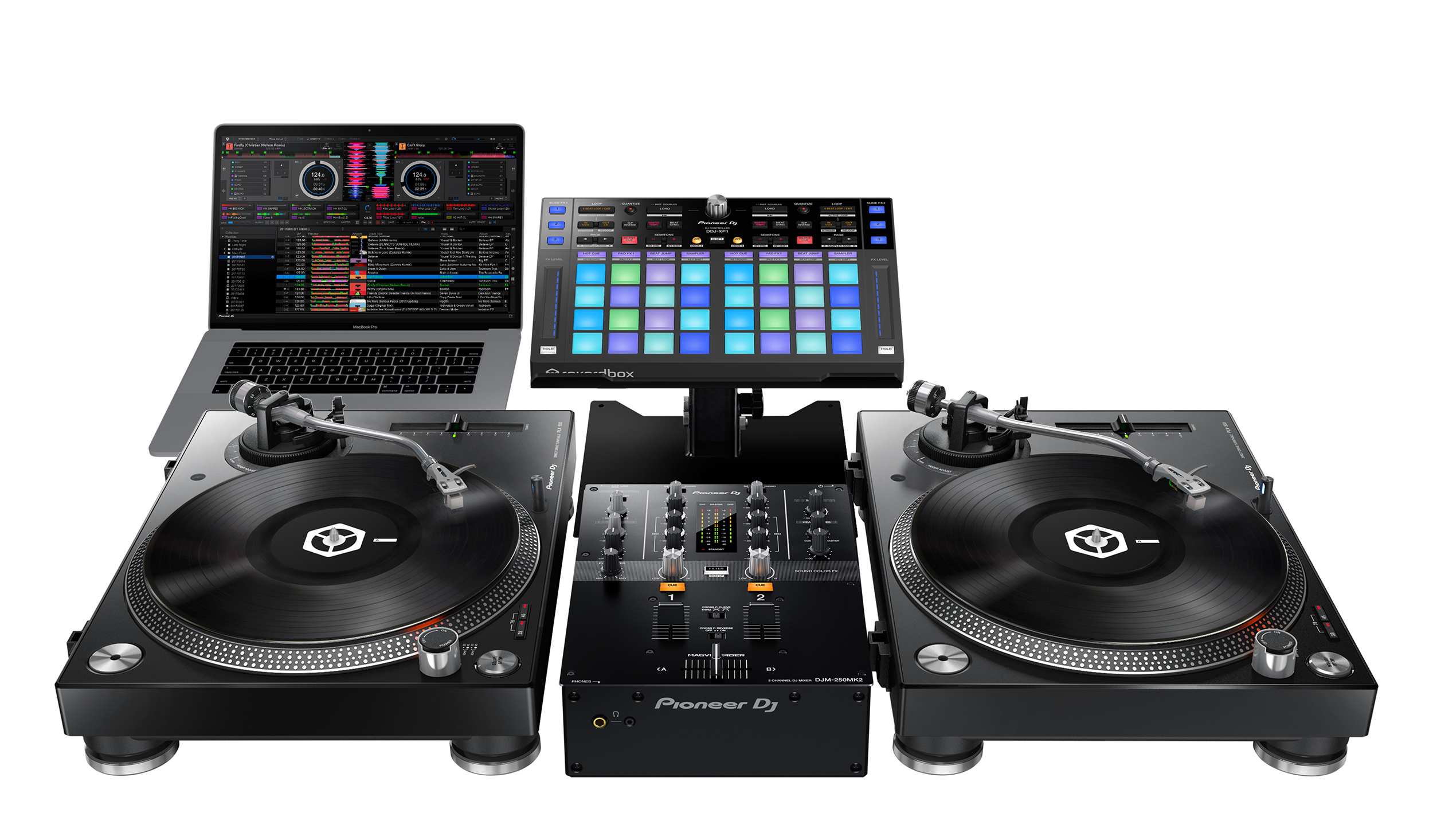 Pioneer DJ DJM-250MK2 & PLX-500 セット Direct Drive Turntables Pioneer DJM-250MK2 Mixer & PLX-500