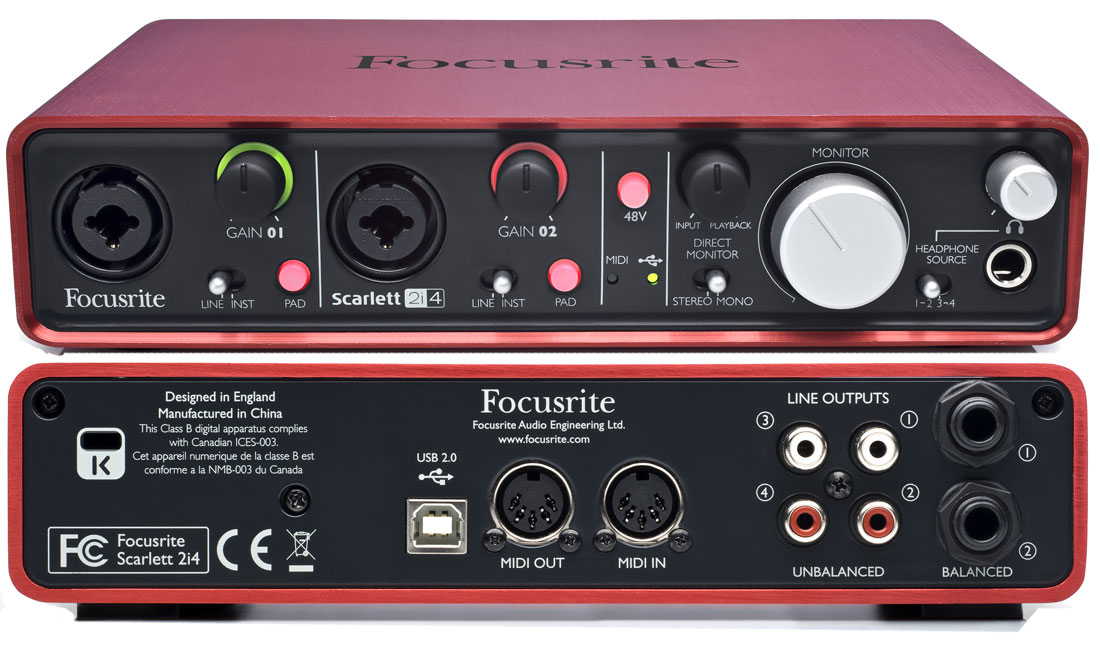 Focusrite anuncia su nueva interfaz, Scarlett 2I4