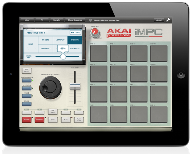 Akai iMPC, un MPC en tu iPad