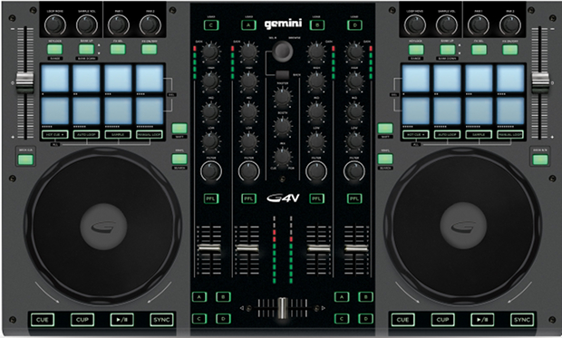 Gemini anuncia el G4V, su controlador 4 decks para Virtual DJ