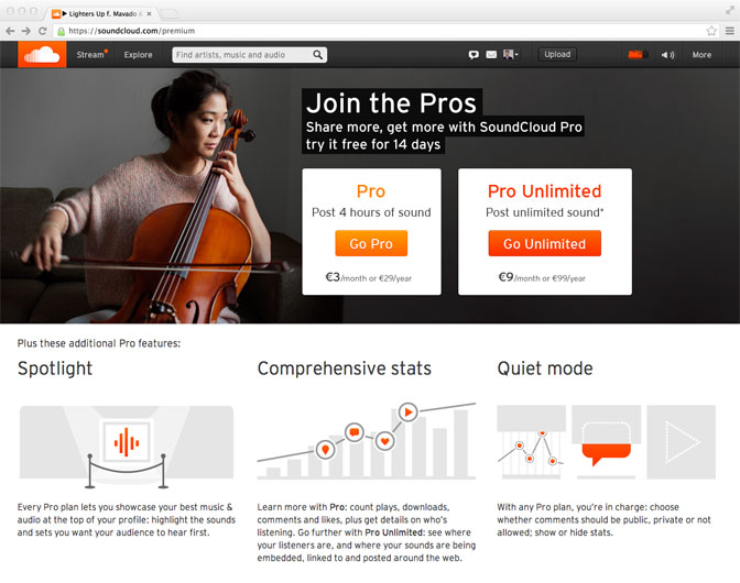 Soundcloud rebaja y simplifica todos sus planes Pro