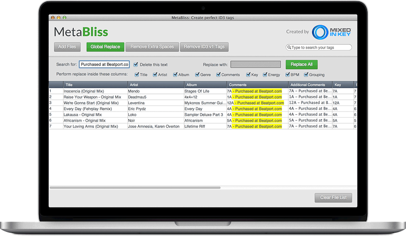Mixed In Key presenta MetaBliss, su editor de tags ID3 compatible con MAC
