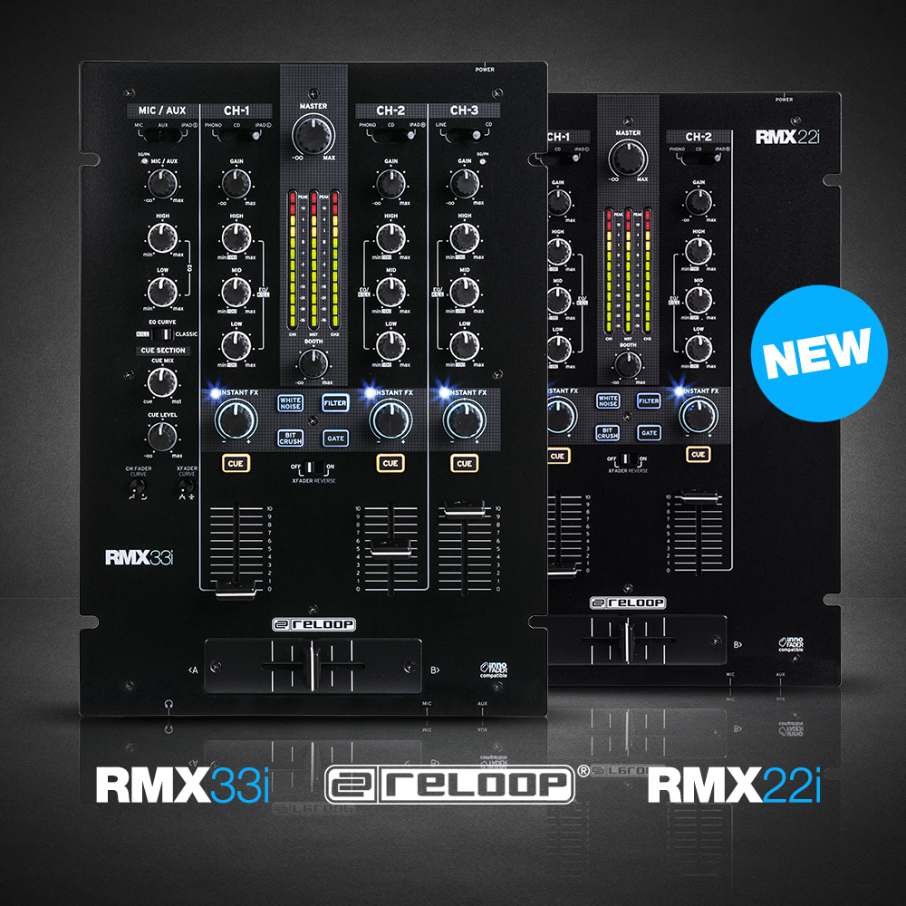 Nuevos mixers Reloop RMX-22i y Reloop RMX-33i