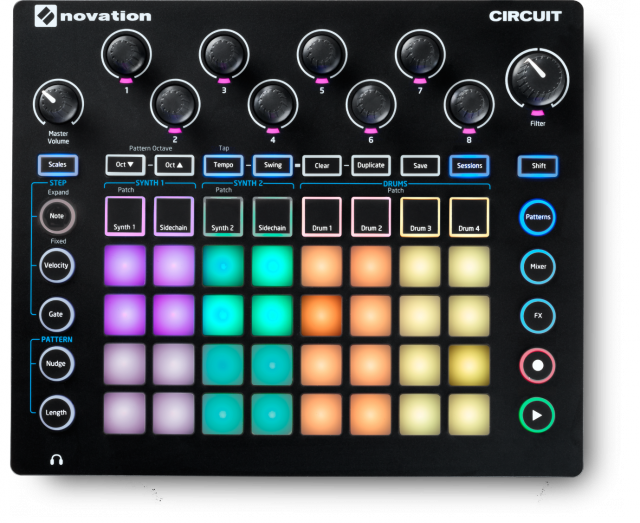 Novation Circuit, groovebox con pads