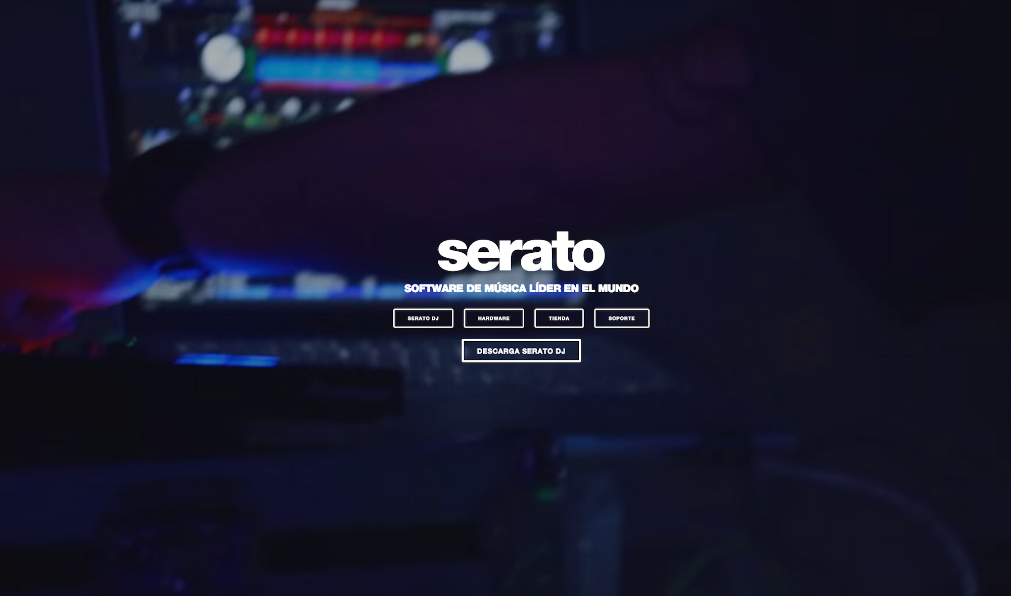 La web de Serato traducida al español