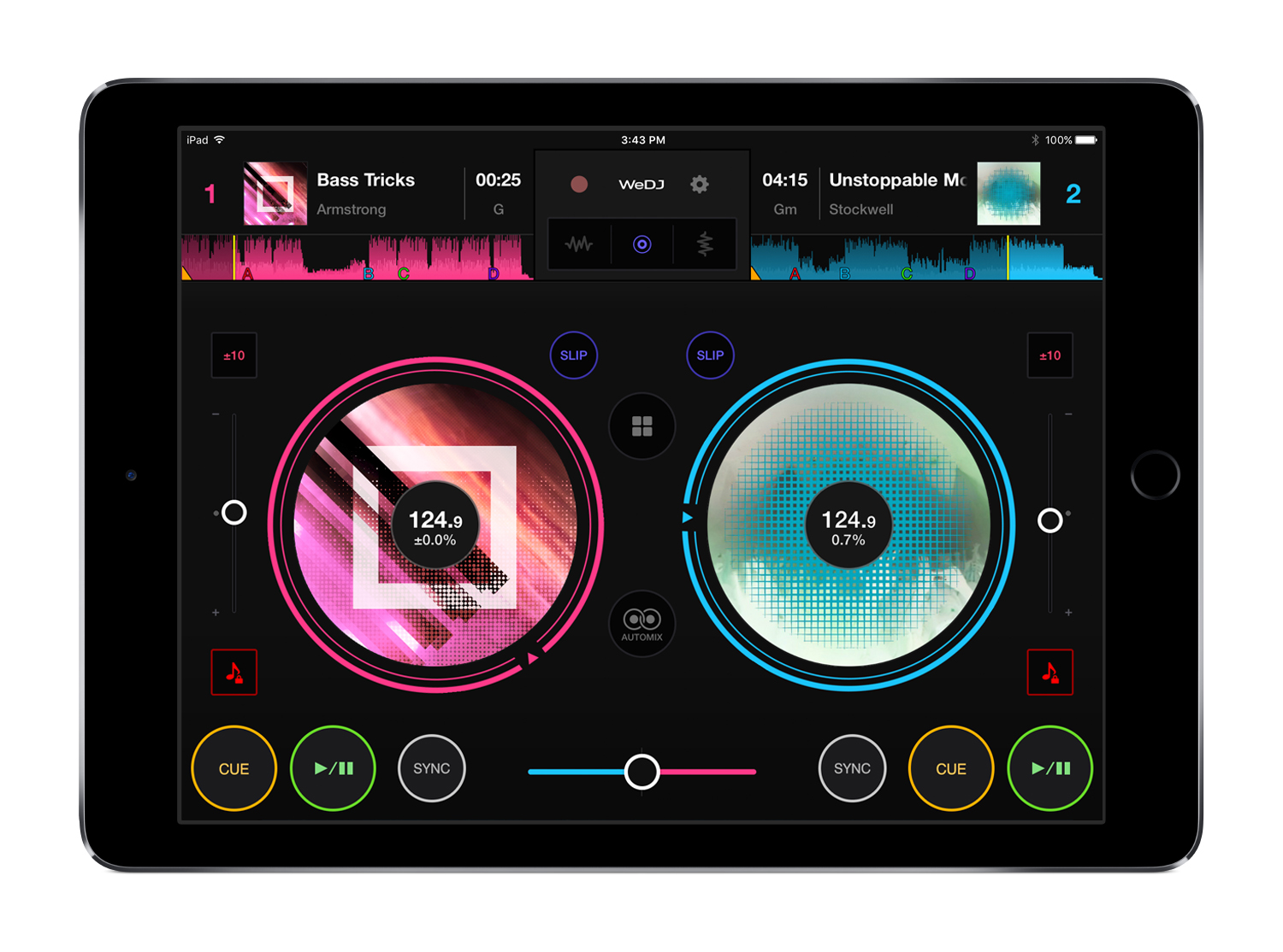 WeDJ nueva versión de la app de Pioneer optimizada para iPhone e iPad