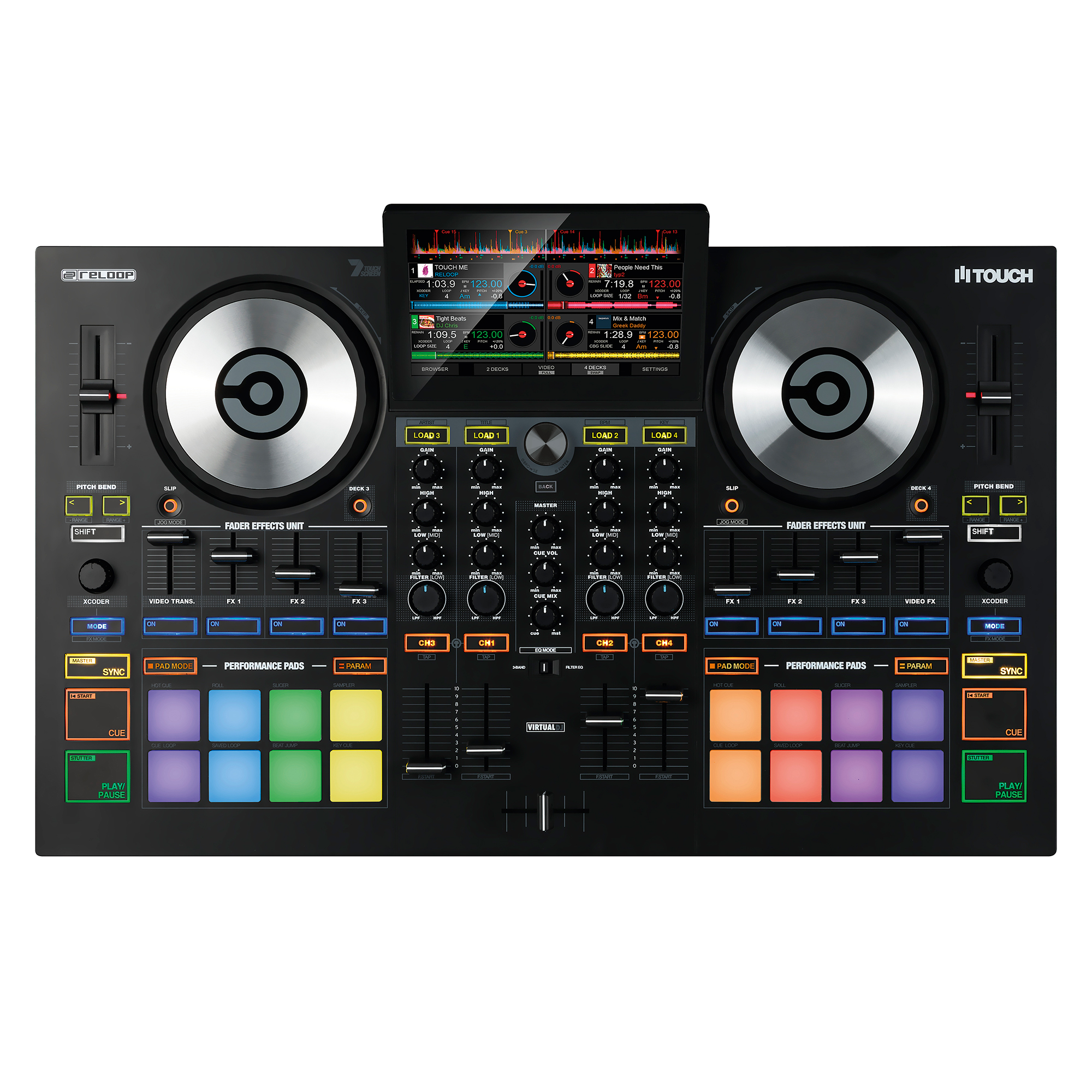 Reloop Touch, controlador con pantallas compatible con Virtual DJ