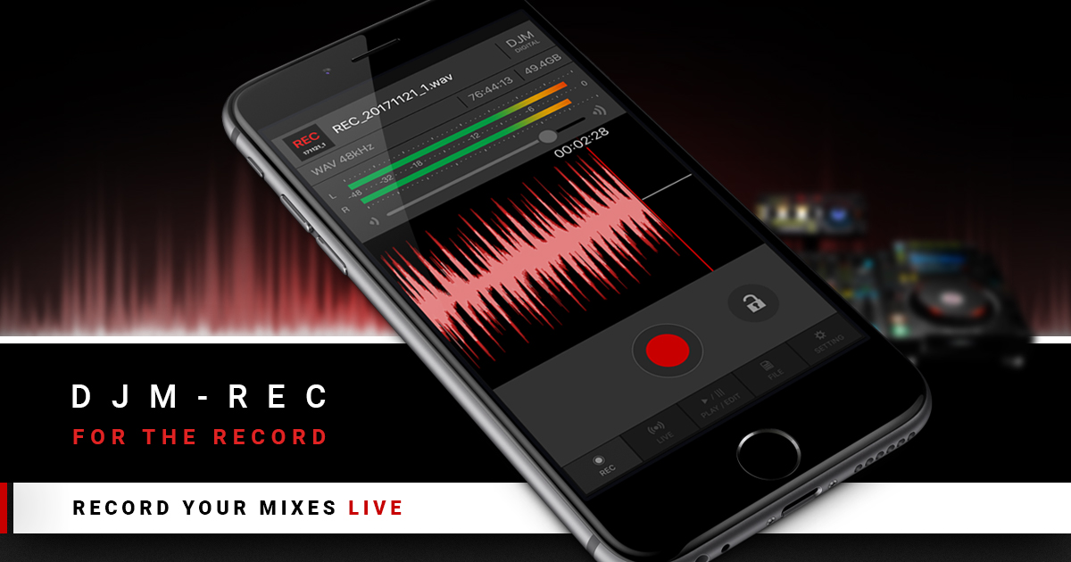 Nueva aplicación DJM-REC de Pioneer DJ que permite grabar las sesiones fácilmente