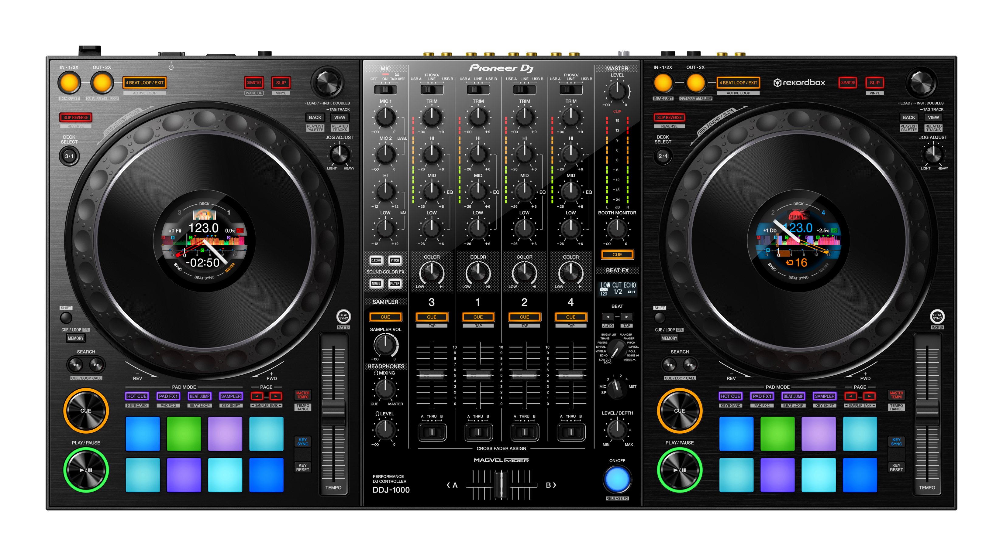 Nuevo controlador Pioneer DDJ-1000 con pantallas LCD y mayor integración con la gama Nexus