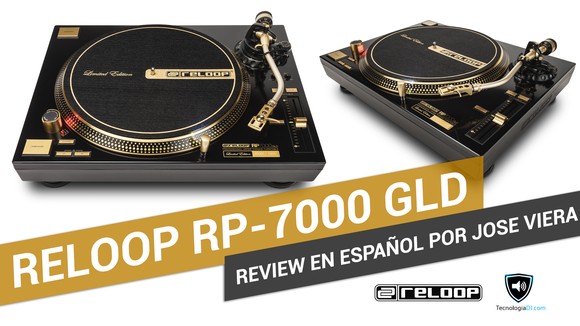 Review en español giradiscos Reloop RP-7000 GLD