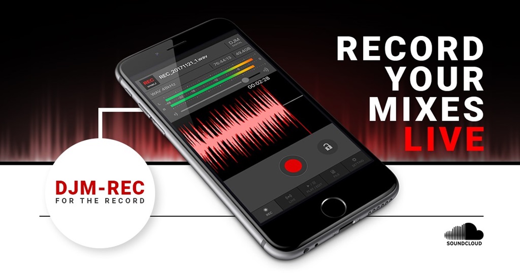 La aplicación DJM-REC de Pioneer DJ ahora es compatible con SoundCloud