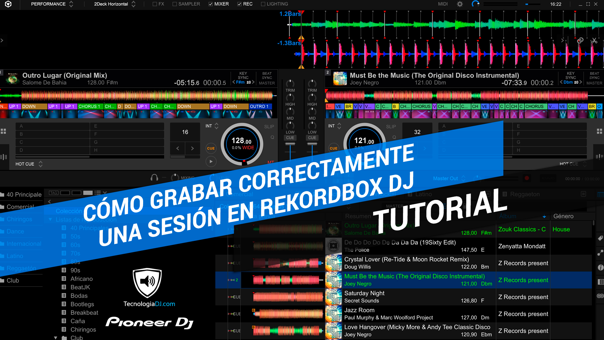 ¿Cómo grabar correctamente una sesión en Rekordbox DJ?