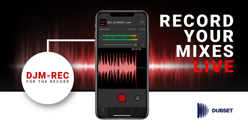 La app DJM-REC de Pioneer DJ ya es compatible con Dubset