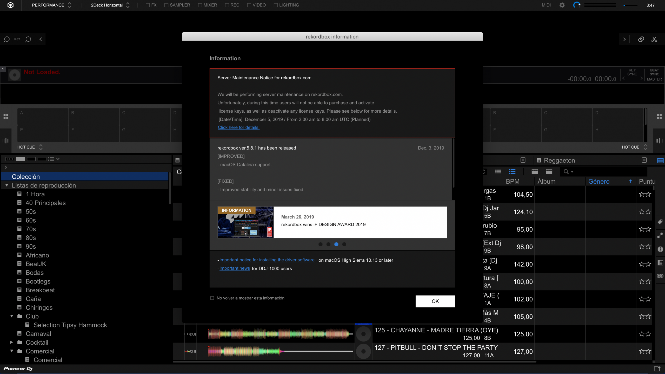 Rekordbox 5.8.1 ya es compatible con macOS Catalina