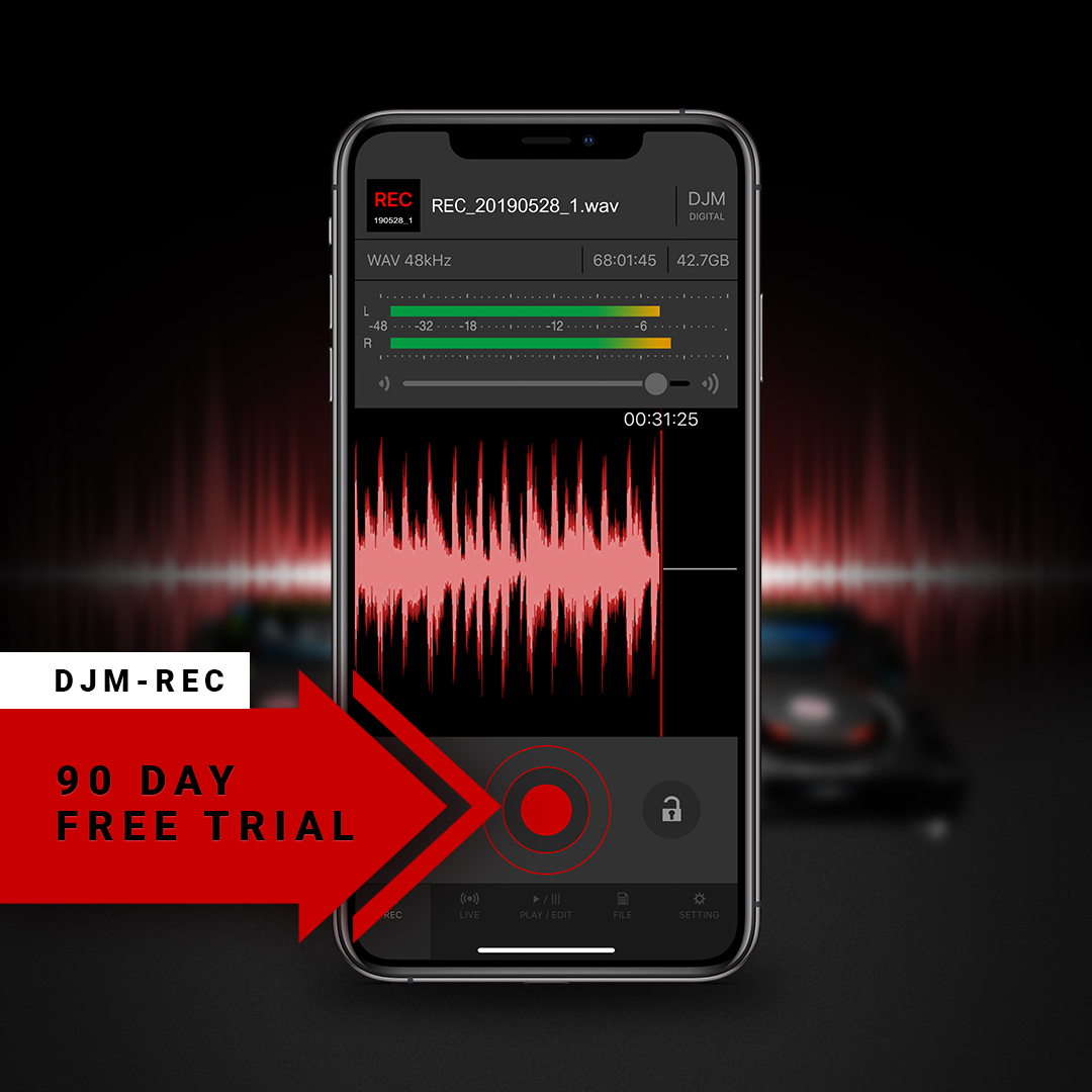 La app DJM-Rec de Pioneer DJ ahora 90 días gratis