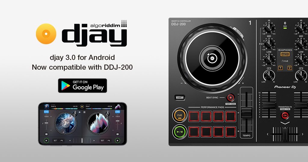 djay 3.0 para Android de Algoriddim ahora es compatible con el Pioneer DDJ-200