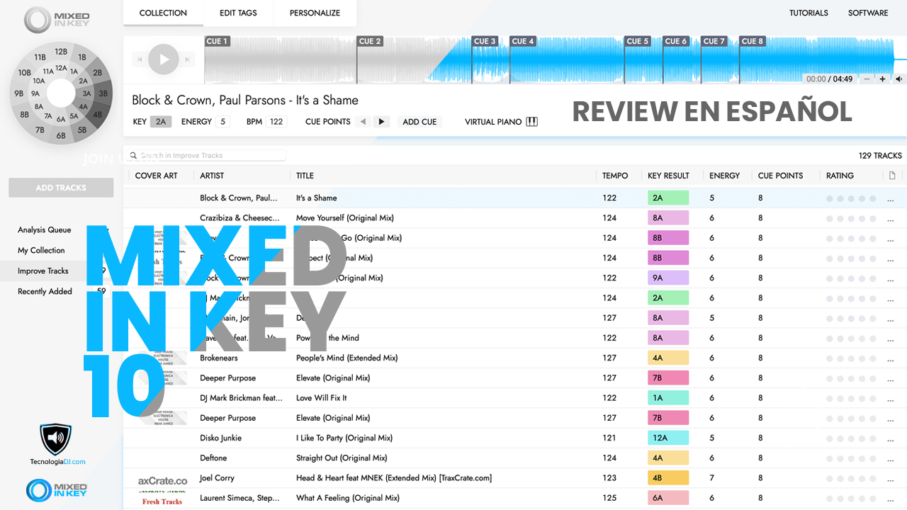 Review Mixed In Key 10 en español