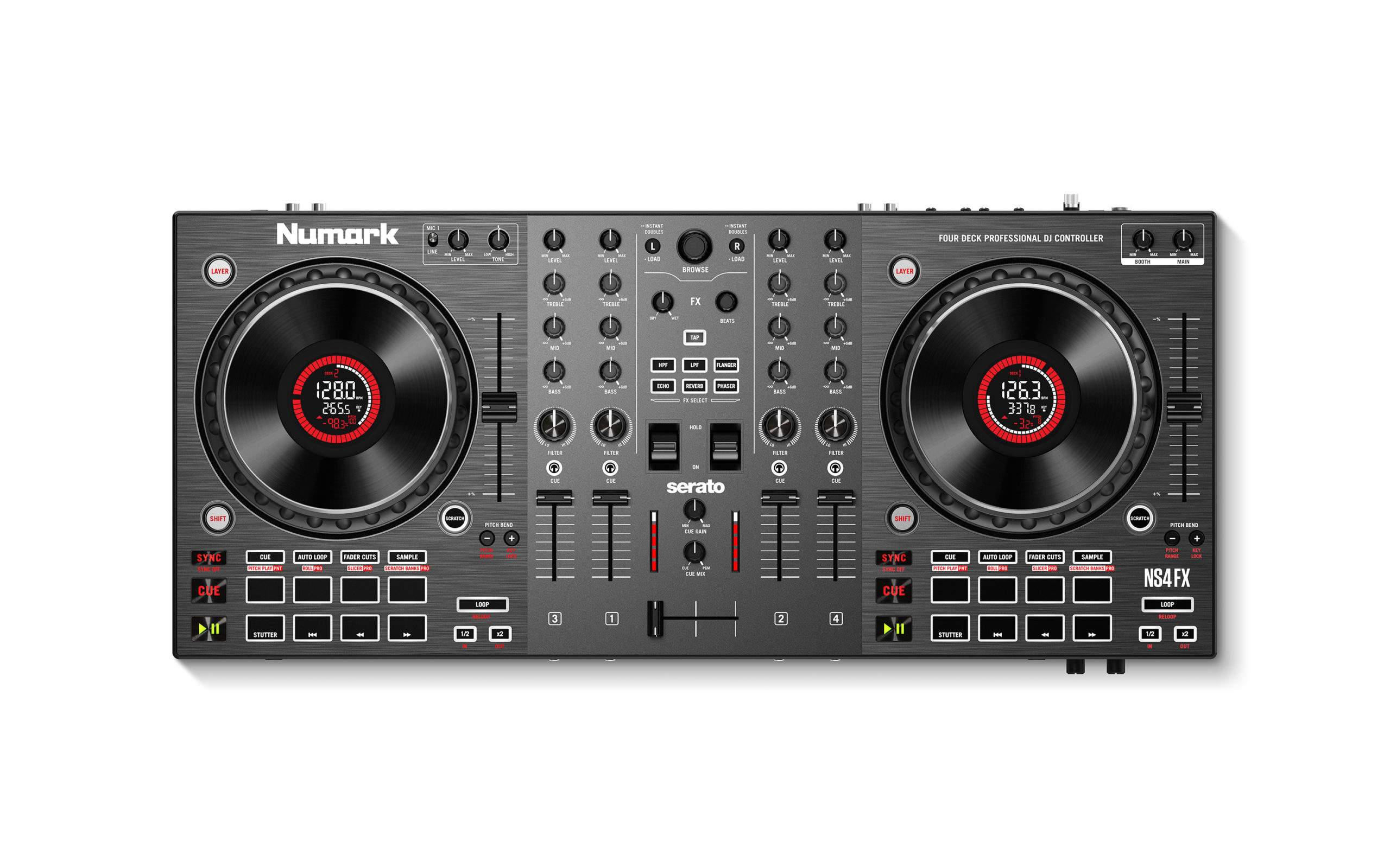 Nuevo controlador de cuatro canales Numark NS4FX